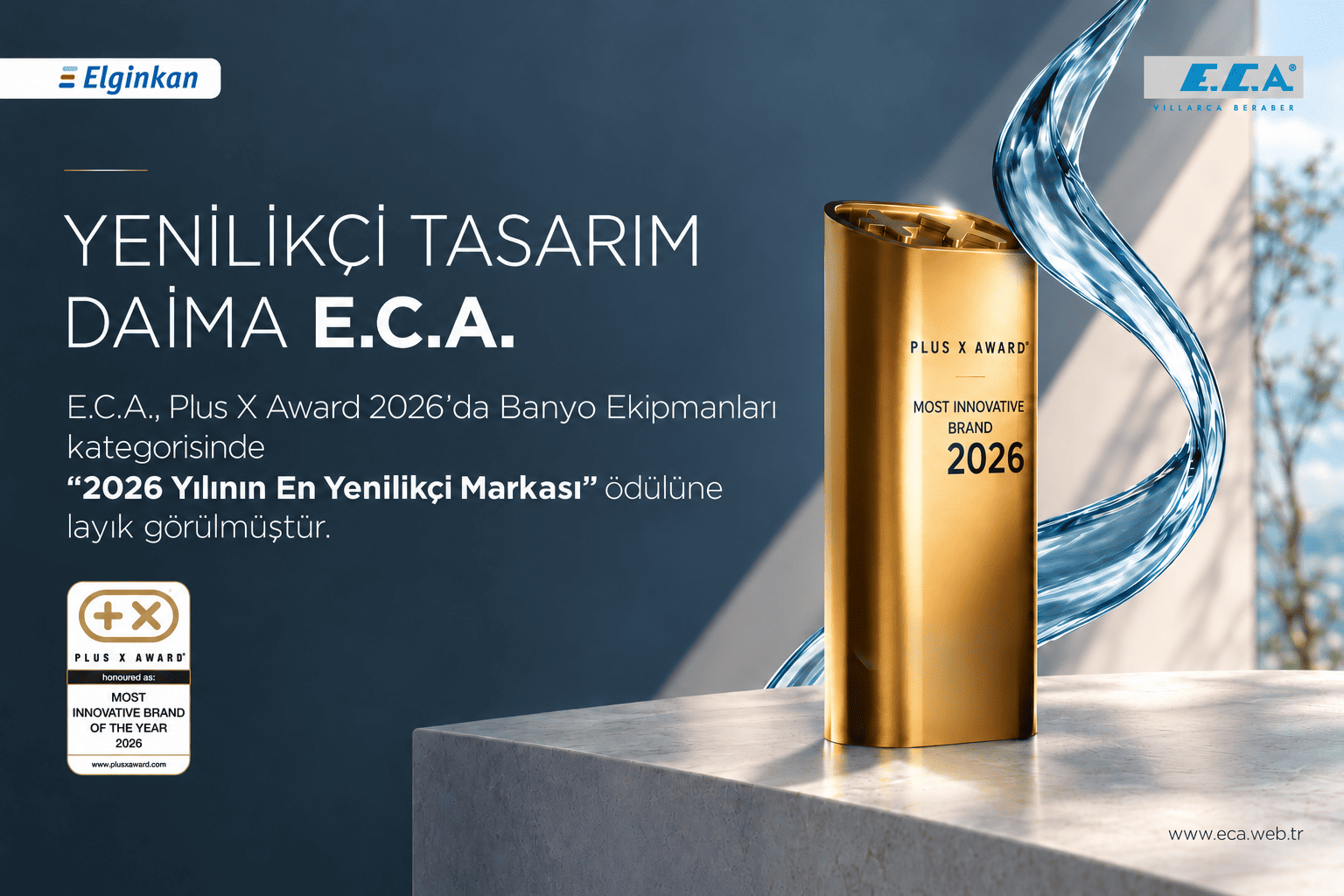 E.C.A., PLUS X AWARD 2026’DA “YILIN EN YENİLİKÇİ MARKASI” SEÇİLDİ