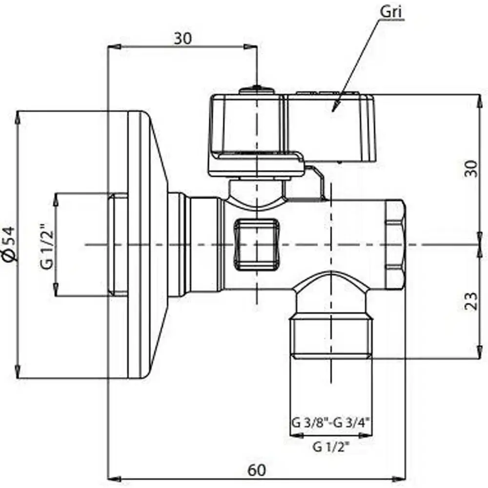Eca 1/2" Filtreli Ara Musluk 3/8 çıkış ucu (Rozet Dahil) 602111043-V Eca 1/2" Filtreli Ara Musluk 3/8 çıkış ucu (Rozet Dahil) 602111043-V