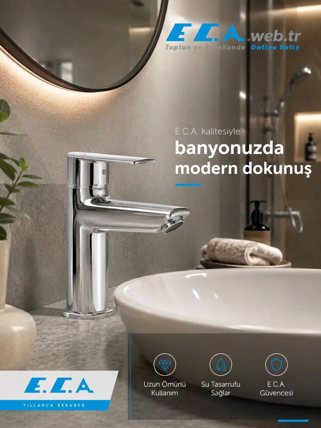 Eca Lia Plus Lavabo Bataryası 102188886 Eca Lia Plus Lavabo Bataryası 102188886