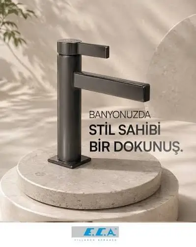 Eca Life Yüksek Tip Lavabo Bataryası Mat Antrasit 102188779C5 Eca Life Yüksek Tip Lavabo Bataryası Mat Antrasit 102188779C5