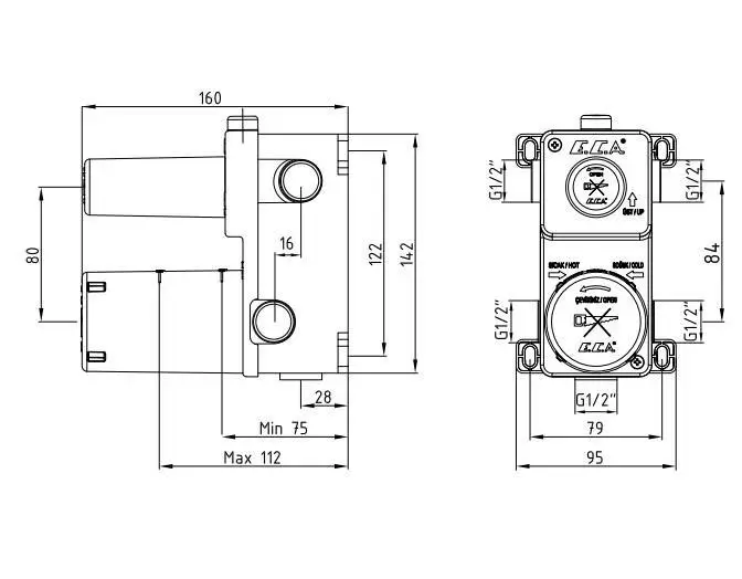 Eca Tiera Ankastre Duş Seti - 3 yollu / 7 parça set - ECA.ANKSET.BD313 Eca Tiera Ankastre Duş Seti - 3 yollu / 7 parça set - ECA.ANKSET.BD313